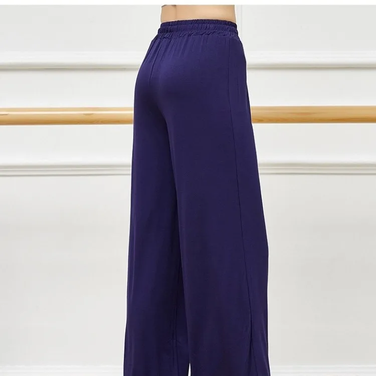 

Modern Dance Practice Pants Modal Cloud Elastic High Waist Drop Yoga Casual Home Straight Wide Leg Pants Women