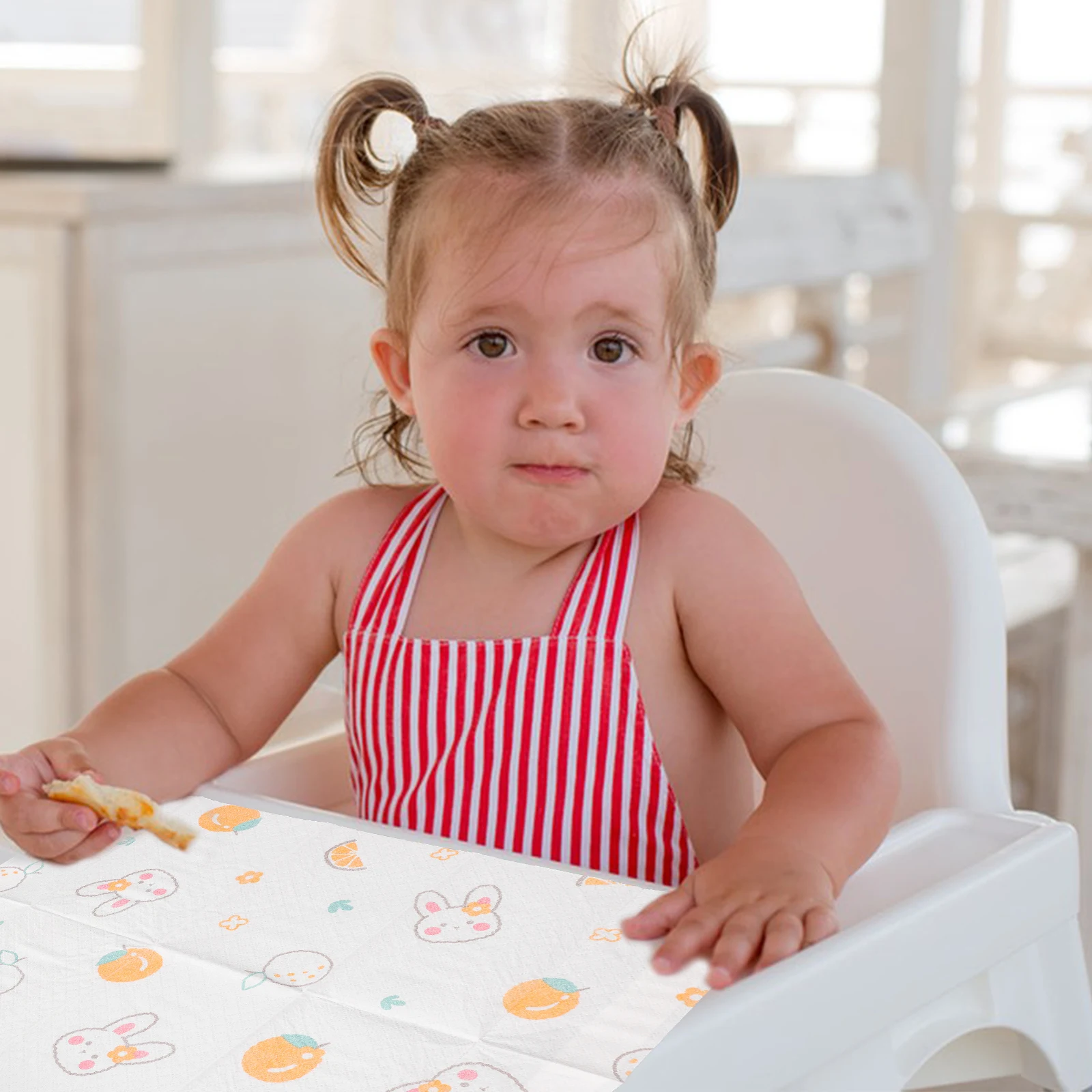 

10pcs Disposable Oil-proof Placemats Kids Lightweight Foldable Baby Table Mats Toddler Dining Travel Place Mats Paper Kitchen
