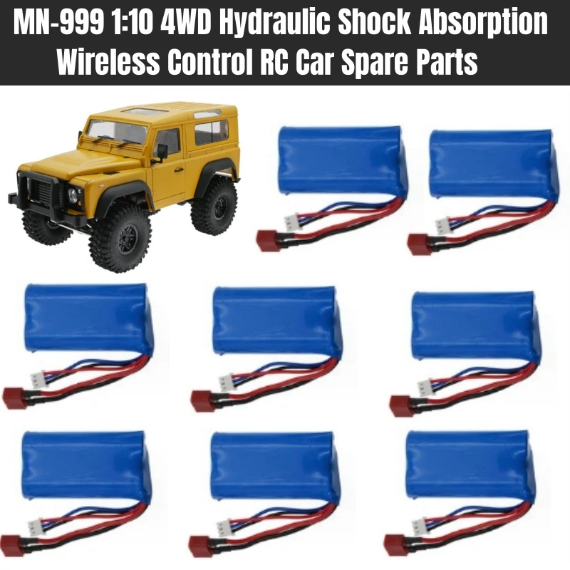 MN-999 1:10 4WD Hydraulic Shock Absorption Wireless Control RC Car Spare Parts 7.4V 2000Mah Battery