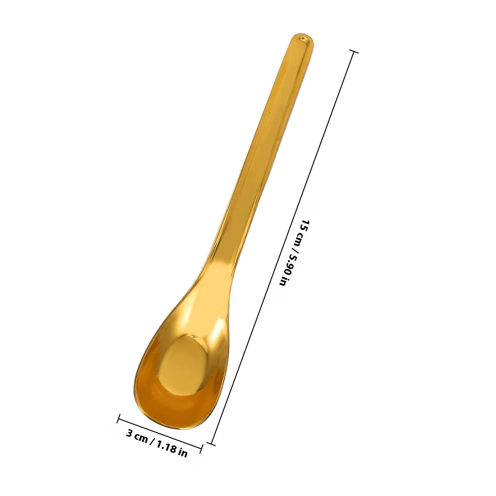 Stainless Steel Soup Spoons 304 Flat Bottom Deep Bowl Ingot Shape Dinner Spoons for Soup Buffet Feeding Cereal Ramen