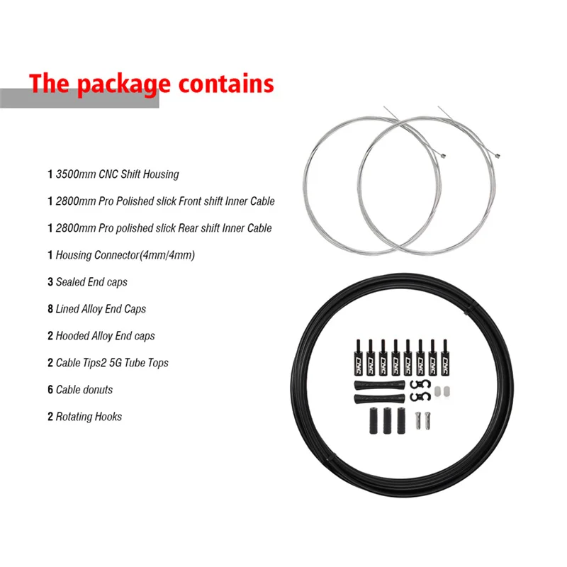 CNC Bike Shifter Kabel Kit Für Shimano Sram Schaltwerk Kabel Draht Fahrrad Shift Kabel Gehäuse 3500mm Iner Kabel 2800mm Zyklus – Detail 6