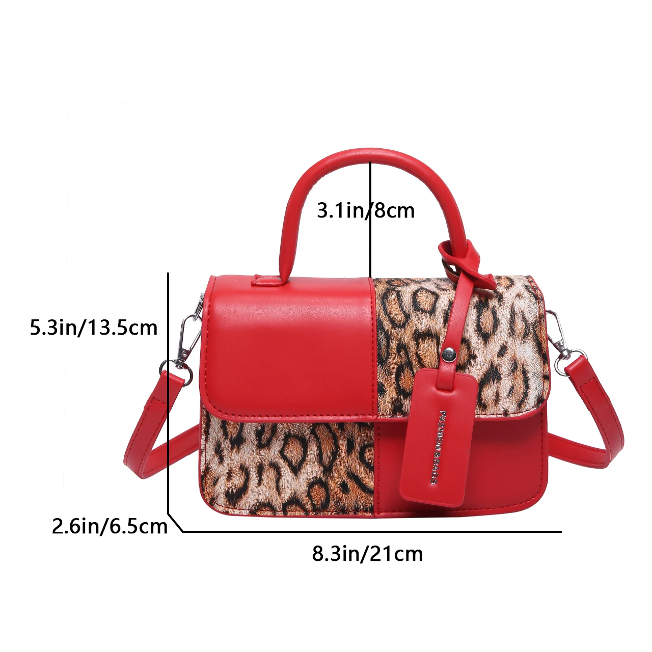 Splicing Leather Crossbody Bags Luxury Designer Leopard Shoulder Bag Fashion Mini Small Square Women Bag Cute Phone Purse