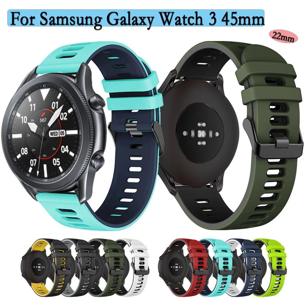 Armband für Samsung Galaxy Gear S3 22mm Armband hochwertige Silikon zweifarbig Armband für Samsung Galaxy Uhr 46mm