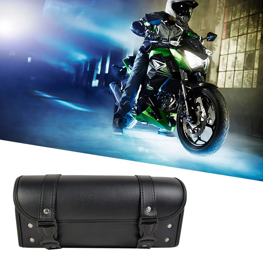 

Motorcycle Handlebar Bag Large Capacity Waterproof Durable PU Tool Package Holder Saddlebag-Compatible Various