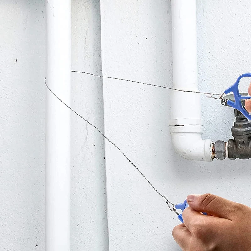 منشار سلكي ABPP، منشار حبل مسنن من الفولاذ المقاوم للصدأ مقاس 20 بوصة، مجموعة منشار الطوارئ أدوات خارجية لقطع الأشجار، 4 عبوات #4