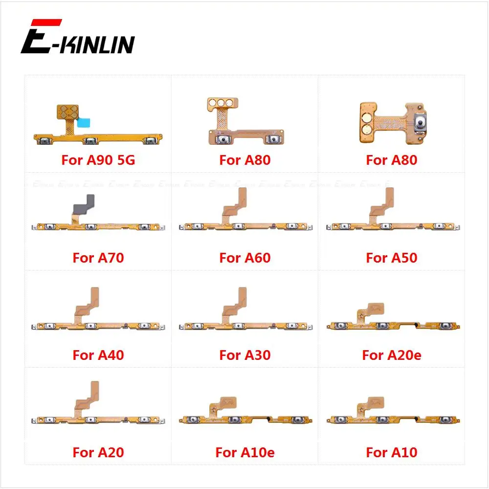 Switch Power ON OFF Key Mute Silent Volume Button Flex Cable For Samsung Galaxy A90 5G A80 A70 A60 A50 A40 A30 A20 A20e A10 A10e