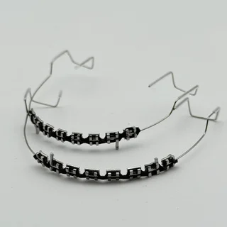 

1pair Colorful Temporary Tooth Decoration with Metal Wires Metal Bracket Orthodontic Ligature Ties High Quality H2931-65.10