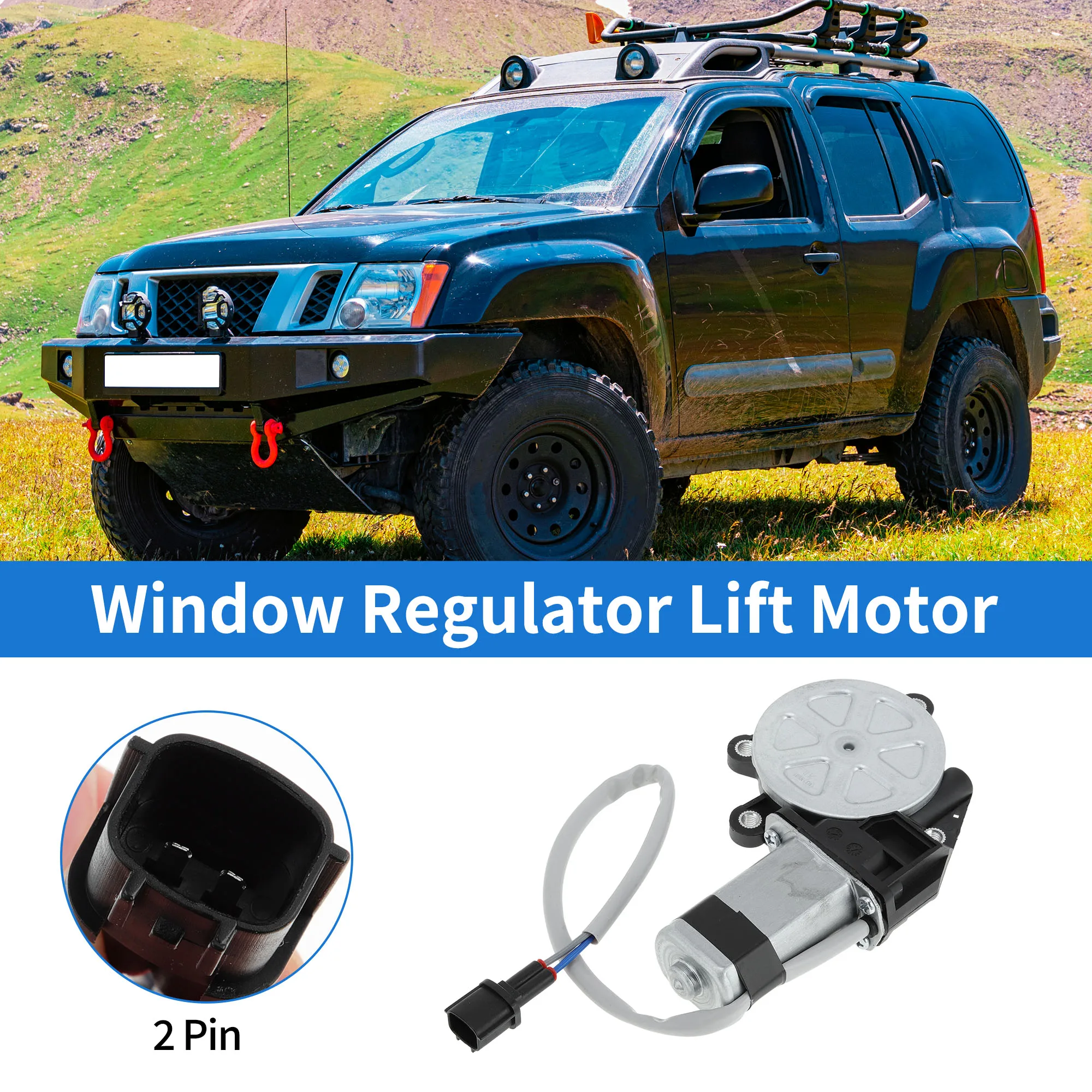 

UXCELL передняя правая сторона пассажира No 807308991A подъемный двигатель стеклоподъемника для Nissan Altima 2.5L 2002-2006 2-контактный