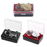 10X 20X 30X Jeweler Loupe Glass Diamond Loupe Metal Round Body Jewelers Eye Loupe Magnifier Magnifying 21mm Lens Diameter