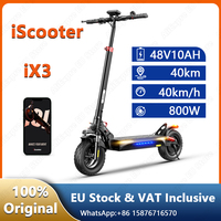 iScooter iX3 EScooters 800W Motor 48V10Ah Battery Smart APP Link Electric Scooter Adults 10inch Tubeless Off-Road Tire E-Scooter