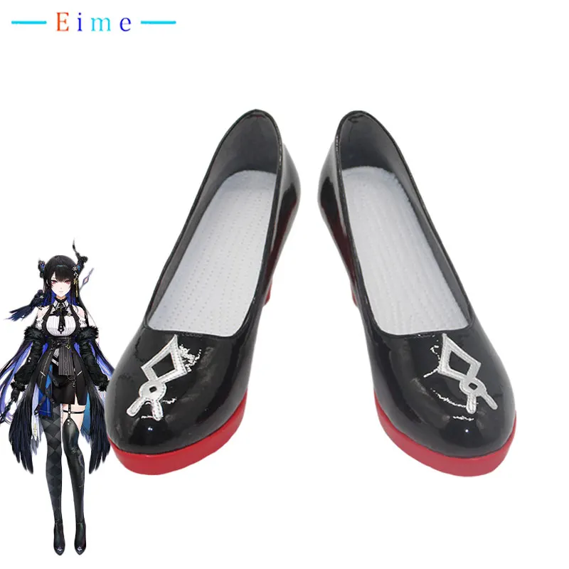 Vtuber EN Nerissa Ravencroft Cosplay Shoes PU Leather Shoes Halloween Carnival Boots Cosplay Prop Custom Made