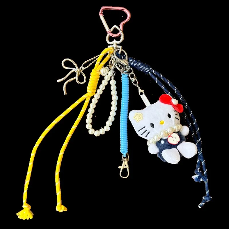 Sanrio ins style car keychain miu style backpack sunglasses Hello Kitty pendant two-dimensional lanyard animation peripherals