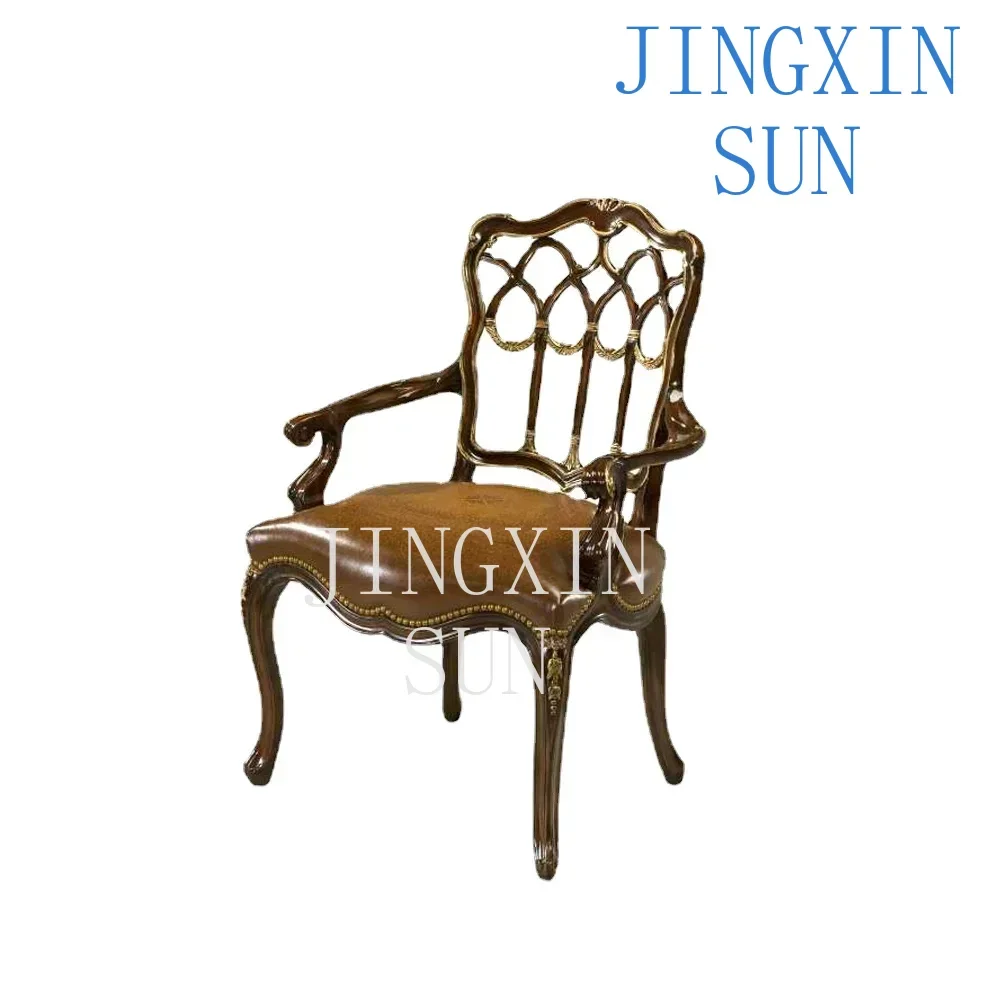 Dining chairs: high-end armchairs, general-purpose exquisite solid wood carved dining chairs, casual family dining rooms