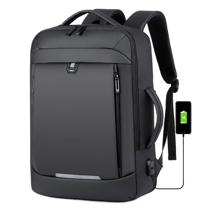 Laptop Backpack Men Expandable Waterproof Bag Black Notebook 16 17 Inch Charging Men\\\'s  Business Multifunction Work Backpacks