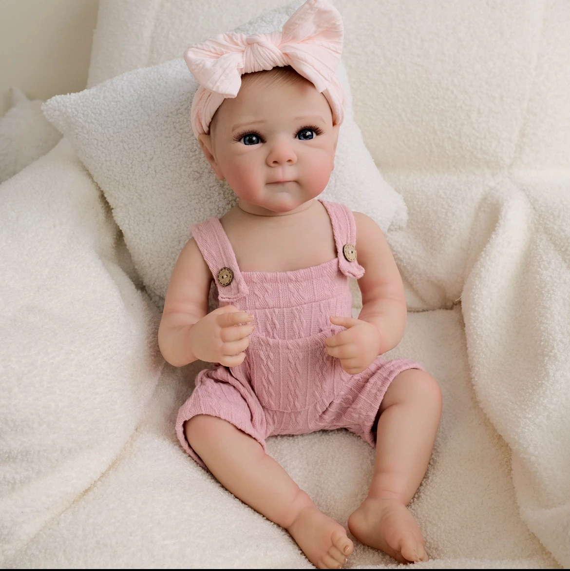 Bambola rinata realistica da 19 pollici Ragazza neonata Bettie realistica con morbida pelle in vinile Vene dipinte a mano e ciuccio magnetico