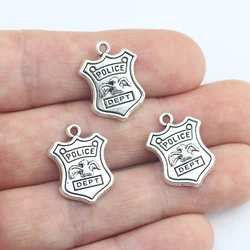 Newest 15Pieces 12*22mm Antique Silver Color Letter Phone Charms Necklace Pendant Accessory Charms For DIY Jewelry Making