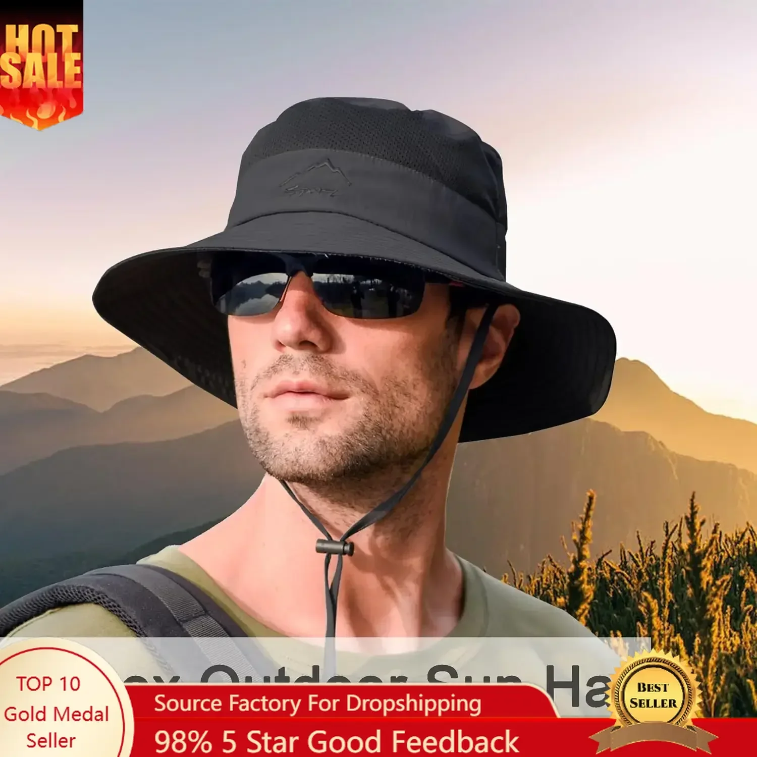 

Sun Hats Men Women UPF 50+ Bucket Hat UV Protection Boonie Cap Fishing Hiking Garden Safari Beach Outdoor Casual Party Headwear