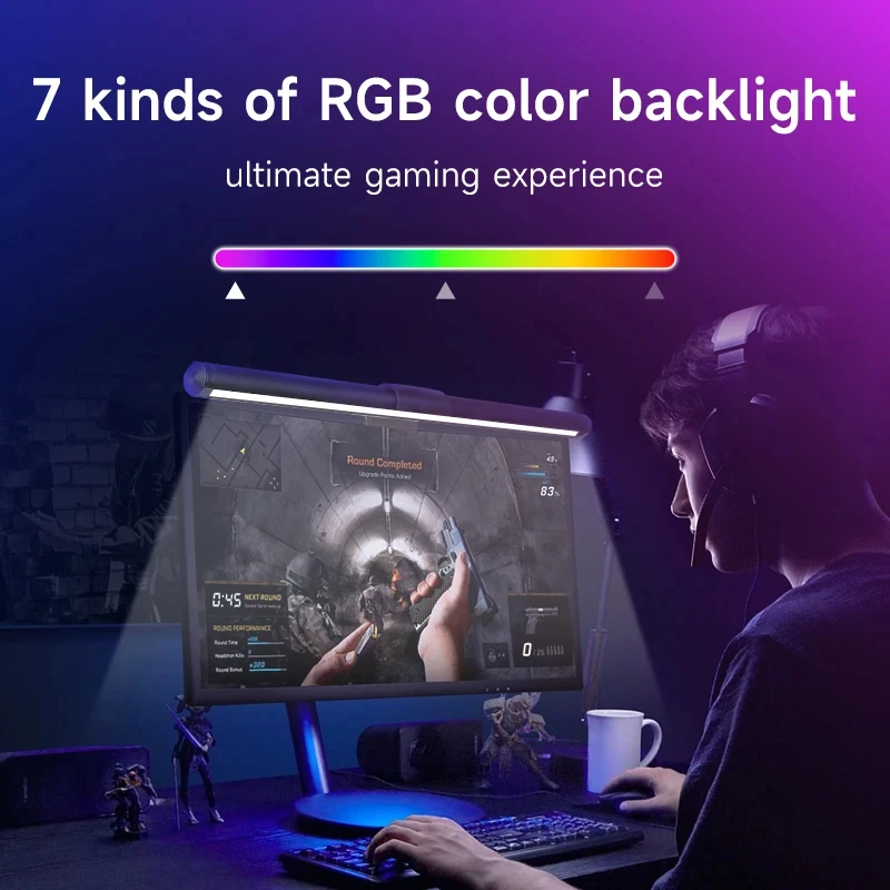 LED PC Monitor Screen Light Strip Eye Care Lighting Work Game Learning Reading Dimming Table Light Strip RGB Atmosphere Lamp