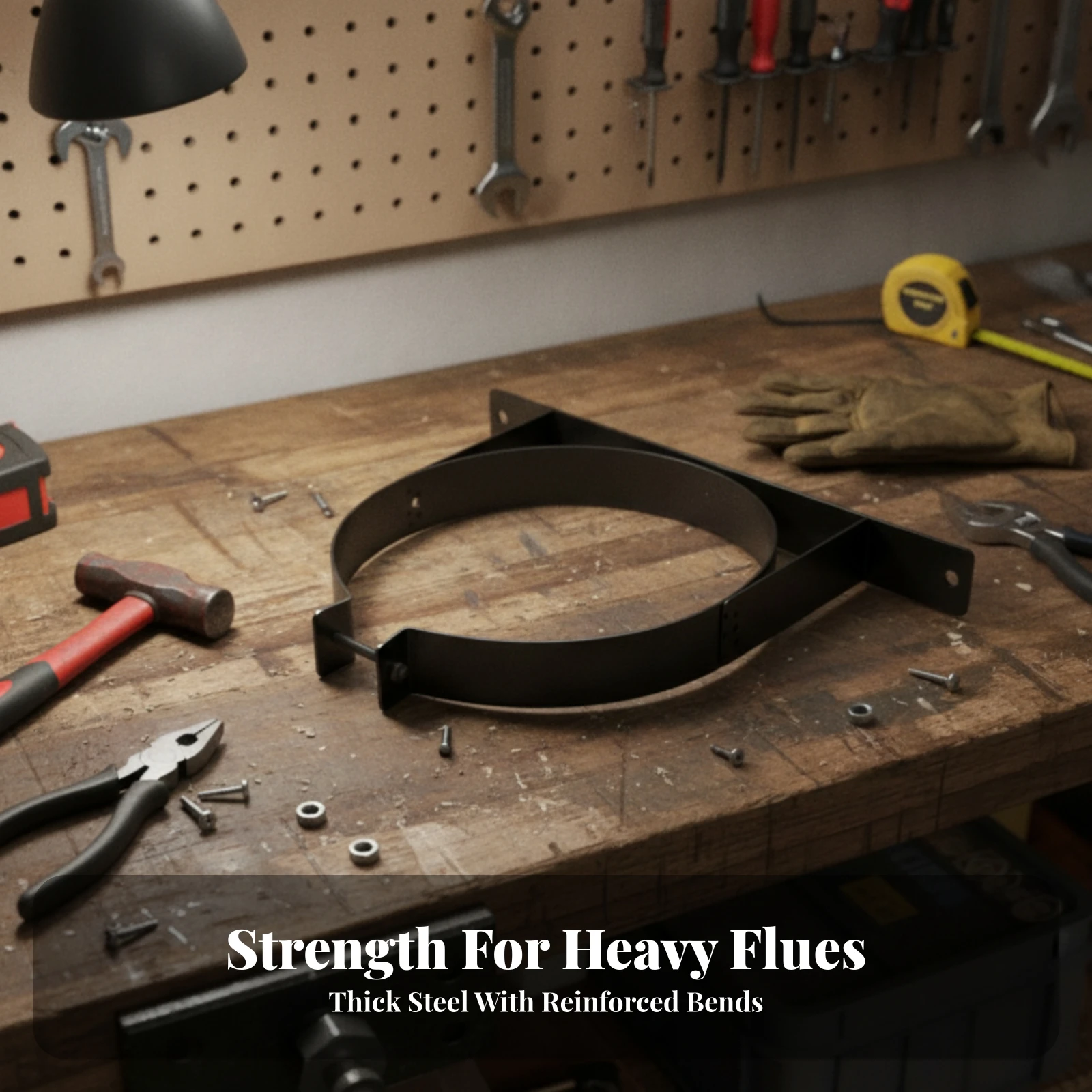 Chimney Pipe Support Bracket Secure Flue Pipe Support Bracket Long-Lasting Easy to Install for Installers, Workshops