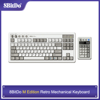 8Bitdo Retro Mechanical Keyboard Bluetooth 2.4G USB-C Hot Swappable Game Keyboard,Dual Programmable Buttons For Windows Android