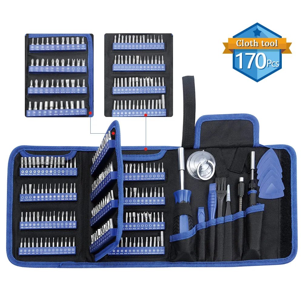 170 In 1 Precisie Schroevendraaier Set Magnetische Bits Mijn Kleine Draagbare Handtoolkits Voor Xiaomi Mobiele Telefoon Pc Horloge Reparatie