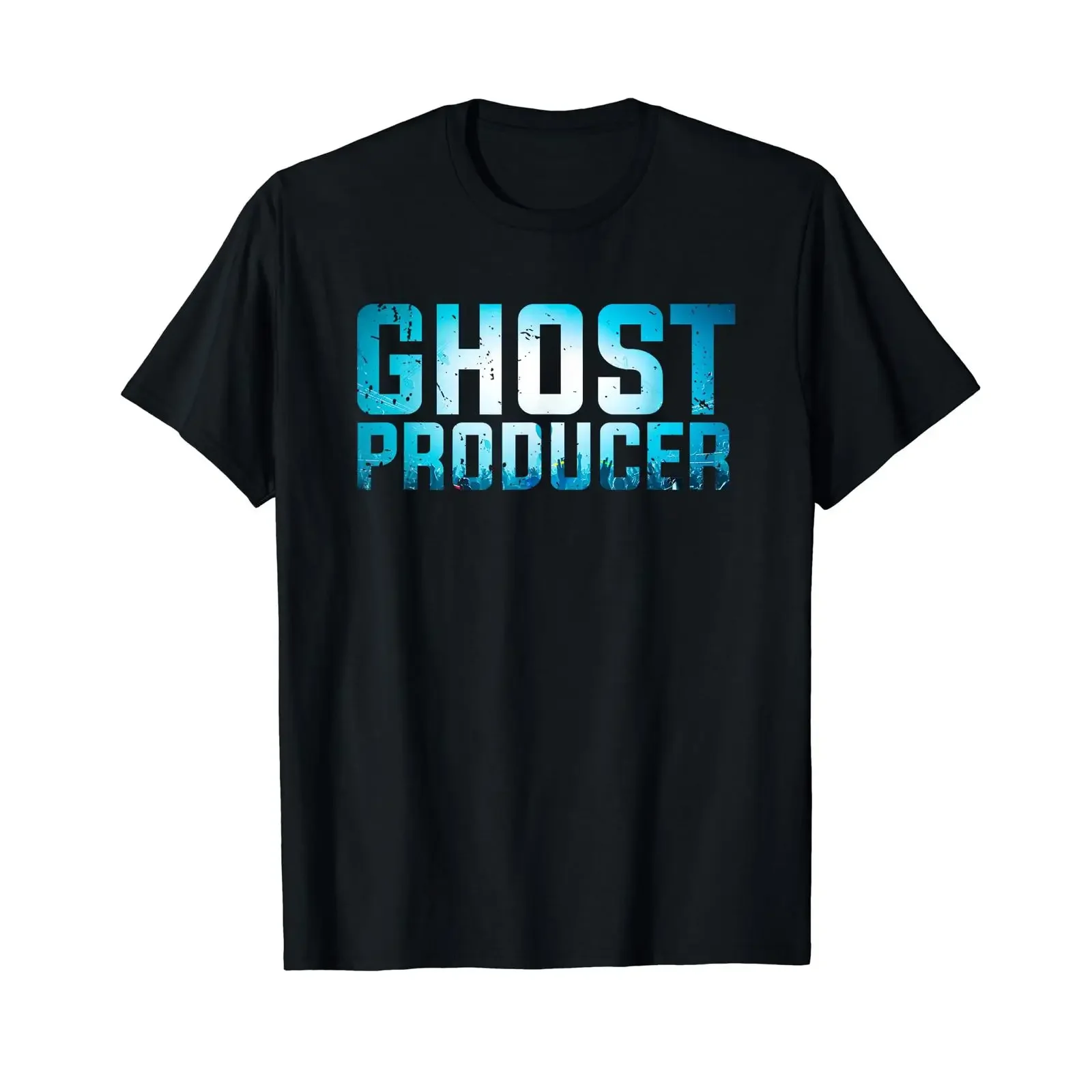 Cool DJ T shirt Ghost Producer Funny Music  vintage Washed Unisex Slightly Casual Versatile fashion Top For Everyday Wear