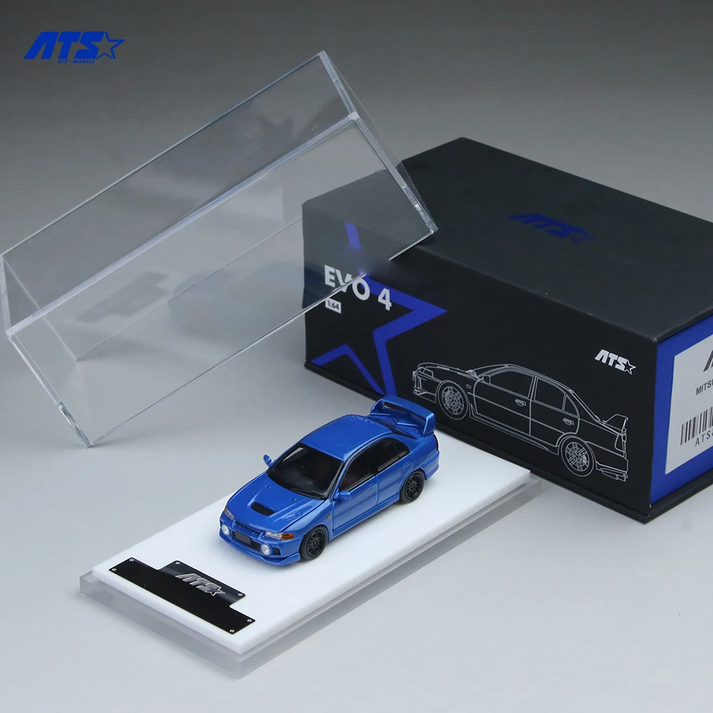 *Pre-order*ATS 1:64 Evo 4th Generation - Blue Small-Scale Simulation Alloy Car Model for Collection&Display&Gift