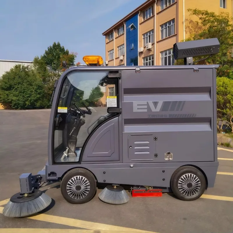 Ride on Large Capacity Water Tank Magnetic Cordless Vacuum Street Cleaner Electric Street Road Floor Clean Sweeper Machine