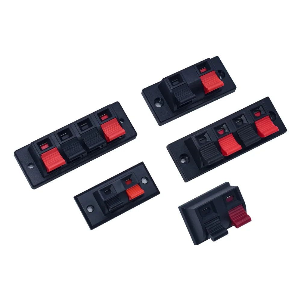 1PCS WP External Banana Jack WP2 WP3 WP4 LED Spring Terminal Switch Audio Socket for Speaker Amplifier Wire Clip Audio Equipment