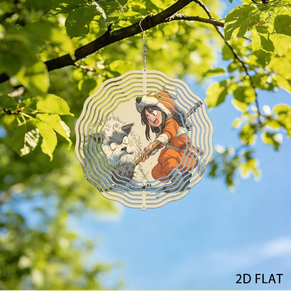 

Whimsical Alien Wind Chimes Metal Outdoor Garden Decor Unique Gift for Girls Dog Yard Art