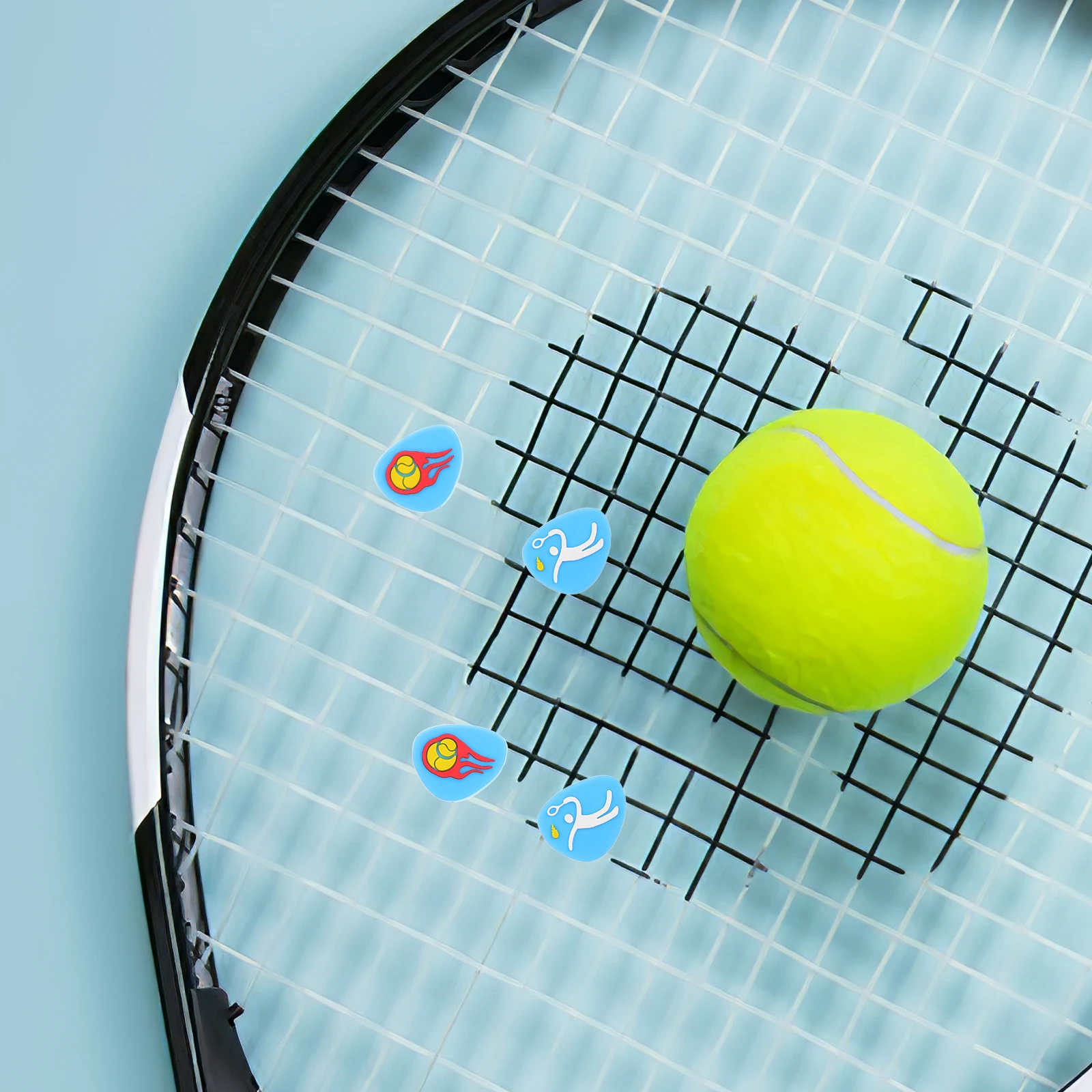 

4 Pcs Tennis Racket Dampener Vibration Absorber Silica Gel Shock Balls Dampening Accessories Sports Equipments