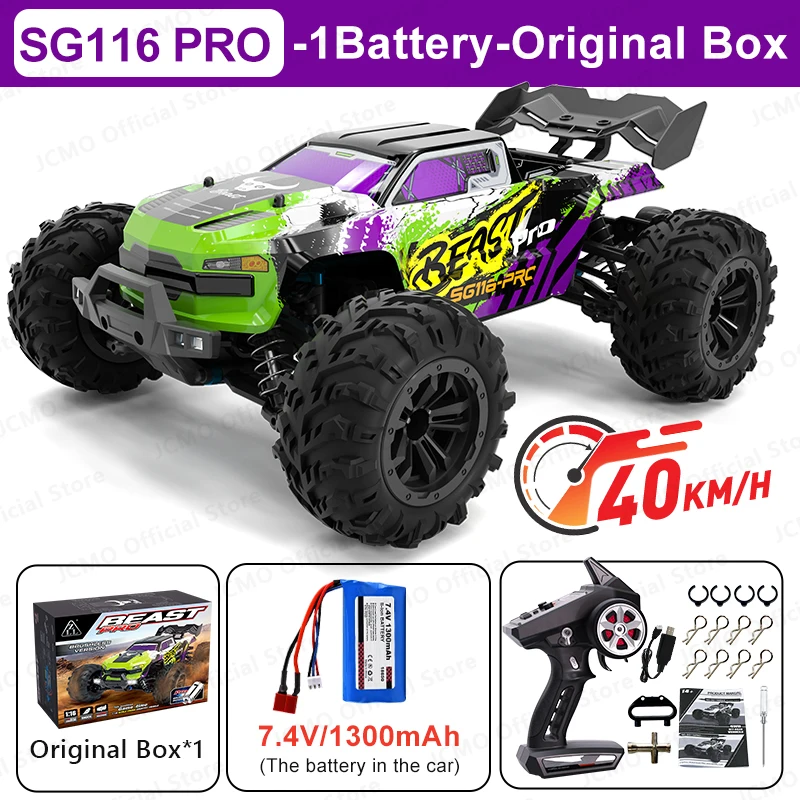 SG116MAX 80 km/u hoge snelheid RC auto borstelloze 4WD off-road drift afstandsbediening auto 1:16 professionele racewagens SG116PRO 40 km/u