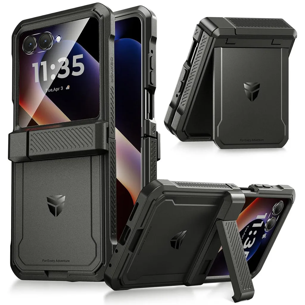 

Dexnor Case for Motorola Razr 70 60 50 2026 2025 2024 with Dual Kickstands Built-in Screen Protector Hinge Cover