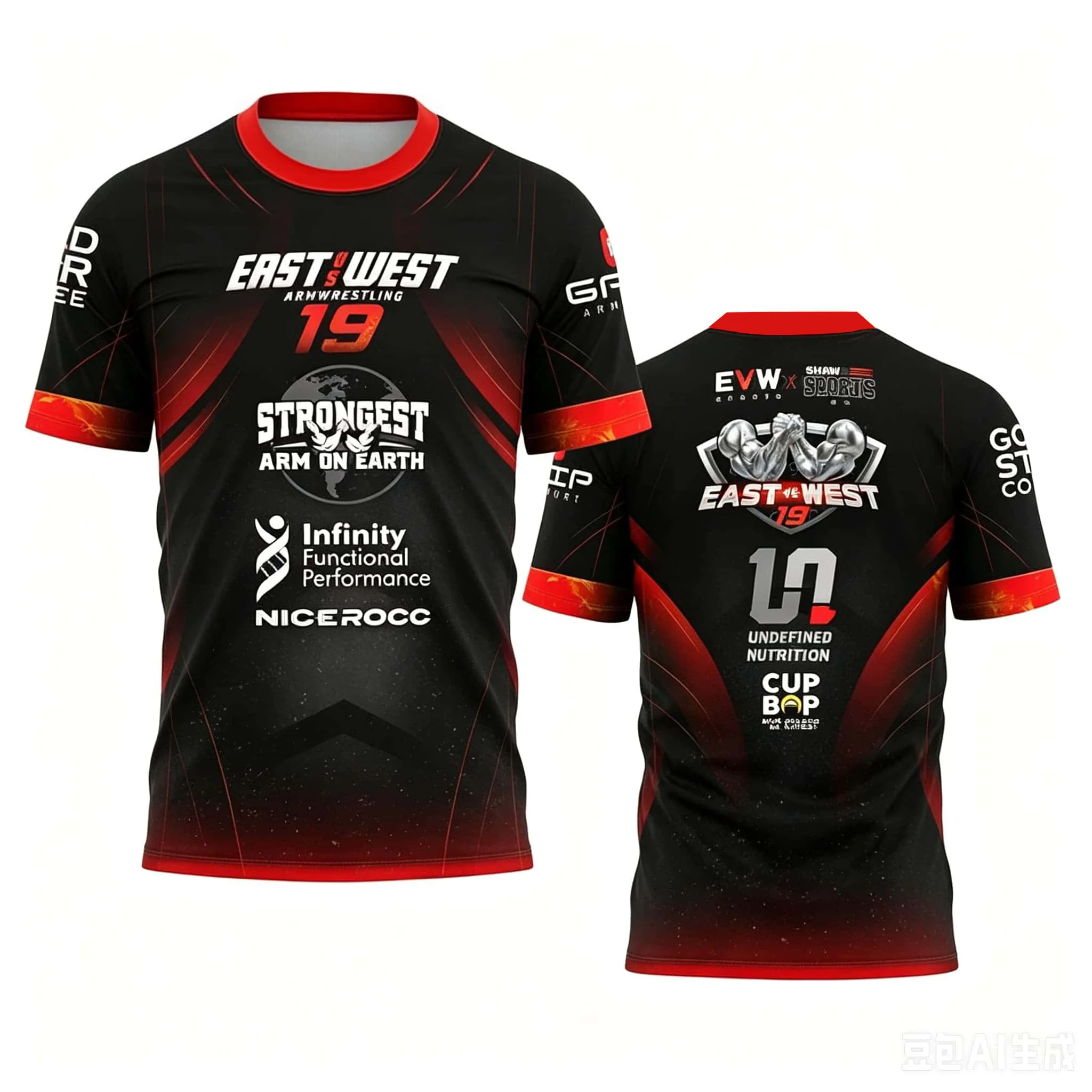 2026 East-West-Serie (Modelle 17-25) Armwrestling-T-Shirts – Atmungsaktive, schnelltrocknende Sport-T-Shirts für Herren & Damen, passend für die ganze Familie – Detail 12