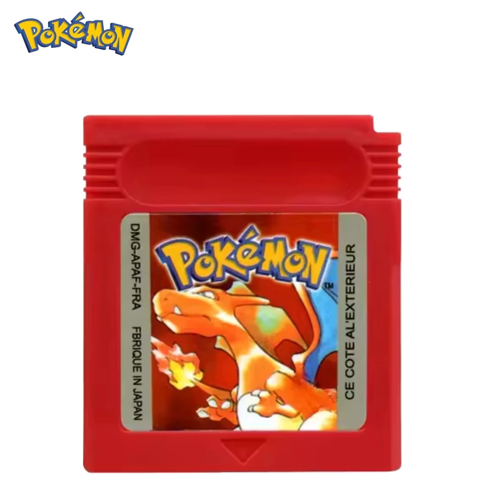 خرطوشة ألعاب GBC من سلسلة بوكيمون اللغة الفرنسية 16 بت بطاقة وحدة تحكم ألعاب الفيديو أصفر أزرق كريستال ذهبي فضي أحمر لعبة هدية