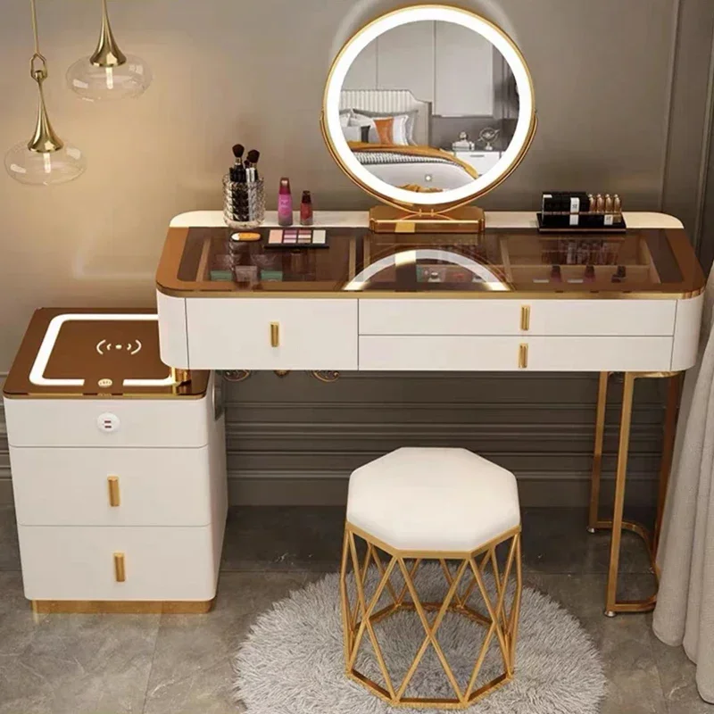 Furniture Makeup Vanity Table Luxury Desk Modern Bedroom Organizer Bedside Dresser Girls Minimalist Woman Tocadores Dressing