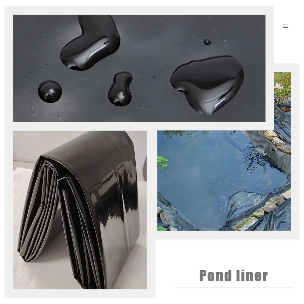 Fish Pond Liner Garden Waterproof Membrane Film Heavy Duty Water Pool Cover Pad Small Pond Leak-Proof Liner for Outdoor Garden
