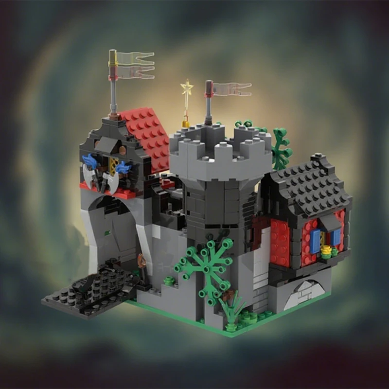 365PCS MOC Black Castle Modular DIY Creative Modle Building Blocks Educational Assembly Toys for Kids Birthday Gift