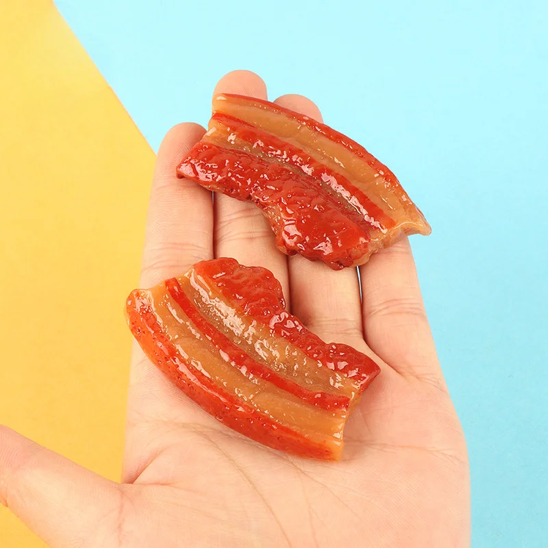 

5pcs Rein 3D Simulation Meat Fake Food Cabochons Flatback Scrapbooking Material Figures for Crafts Supplies Diy Embellishments