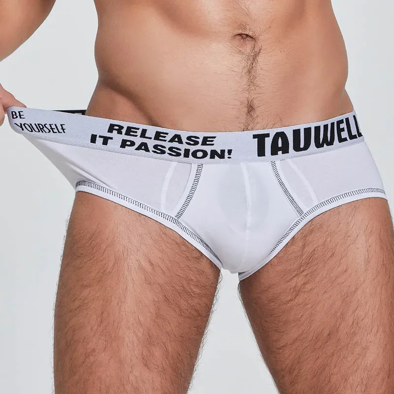Cotton Bulge Brief for Men Sexy U Convex Pouch Underwear Breathable Comfortable Sweat Absorption Male Low-rise Sports Underpants
