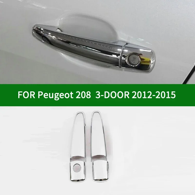 

Для Peugeot 208 GTI 2012-2015 аксессуар хромированный серебристый автомобильный 2-дверный чехол на ручки отделка 2013 2014