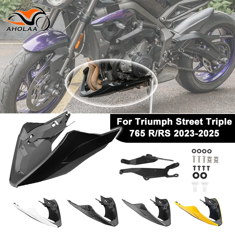 

For Triumph Street Triple 765 R RS Belly Pan Engine Spoiler Lower Fairing Cover Cowling Panel Motorcycle Accessories 2023-2025