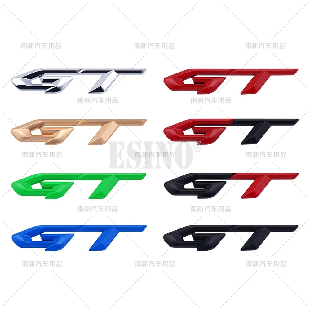 Car Styling GT 3D Metal Zinc Alloy Badge Body Fender Adhesive Emblem for KIA Forte Optima Picanto Stinger Sorento K5 KX5 KX7