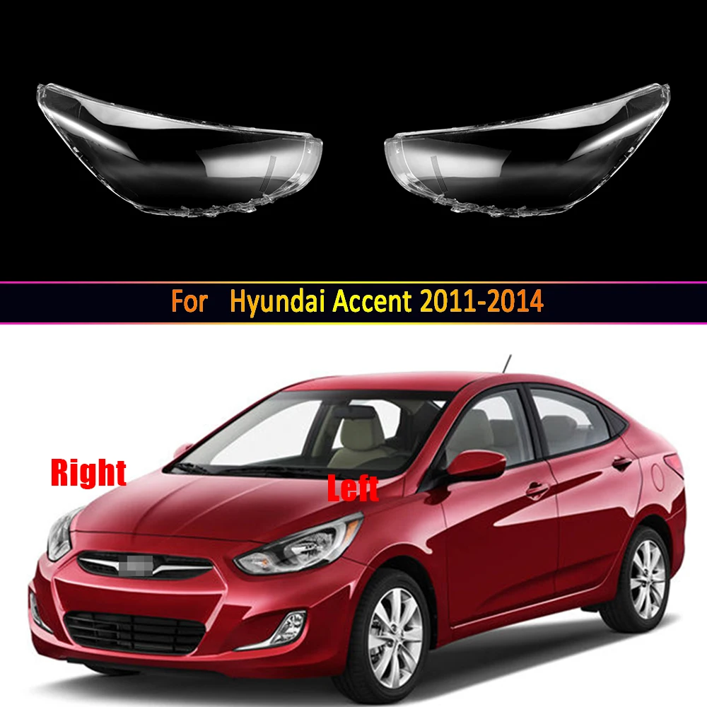 

Car Headlight Lens Auto Lamp Case For Hyundai Accent 2011 2012 2013 2014 Glass Shell Front Headlamp Cover Transparent Lampshade