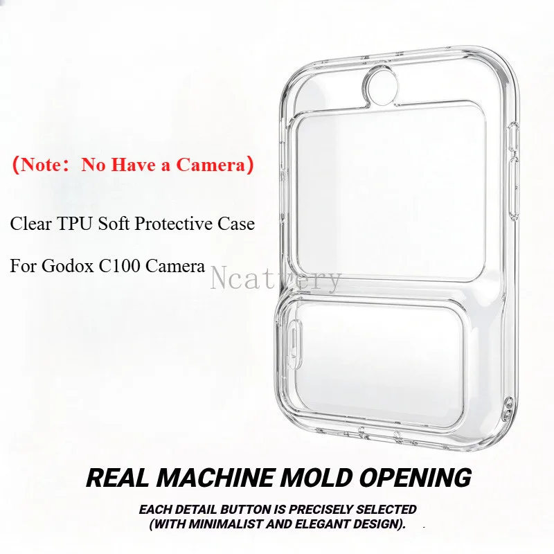 Clear TPU Soft Protective Case for Godox Camera C100 Transparent Viewfinder Camera for Godox C100 Retro Light Meter
