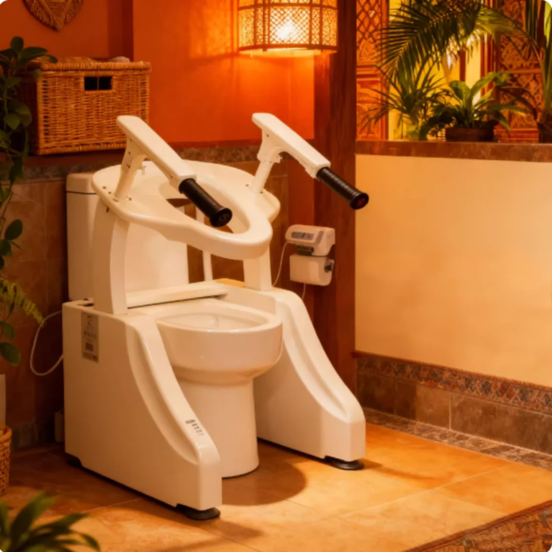 Elderly electric lift chair height enhancer, disabled pregnant woman assistance to get up, smart toilet seat, toilet chair