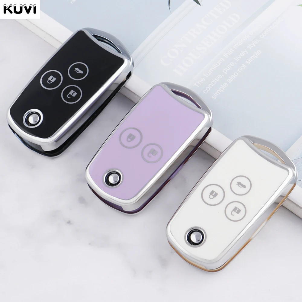 

New TPU Car Flip Key Case Cover Shell For Honda Civic Fit Accord CRV HRV Jazz Odyssey For Acura TL TSX ZDX RSX CRZ Accessories