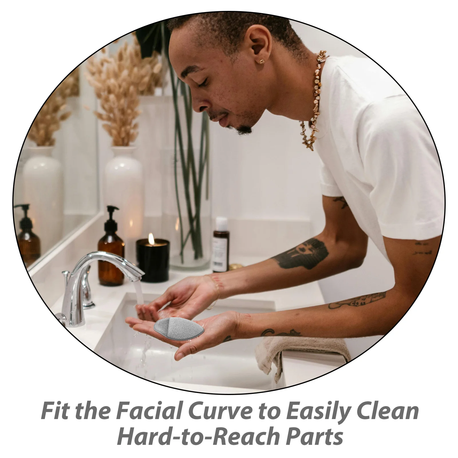 Éponge nettoyante pour le visage, outil de soins exfoliant pour la peau, pour le nettoyage en profondeur, éponges pour le visage, éponge de maquillage