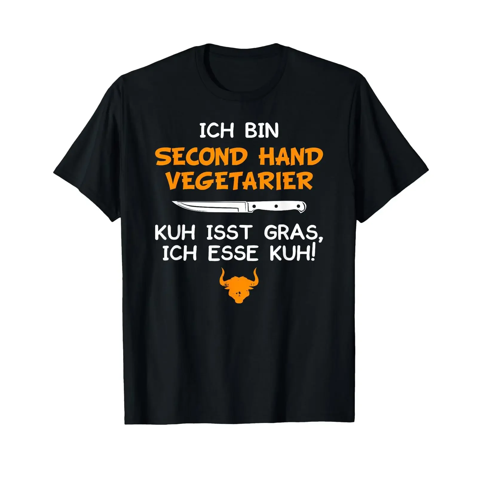 Second hand vegetarian T shirt Fun funny sayings vintage Washed designer clothes Soft Comfortable Slightly Stylish streetwear