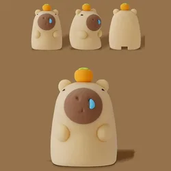 Capybara Silicone Lamps Adorkable Animal Cute Lovely Toy Soft Safe Dolls Rechageable Night Light Cartoon Christmas Gifts For Kid